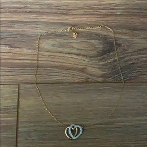 Swarovski double heart necklace